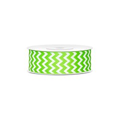 Stuha Chevron vzor - zelené jablko 25 mm